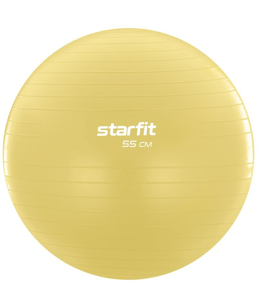 Фитбол GB-108 антивзрыв, 900 гр, желтый пастель, 55 см Starfit #1