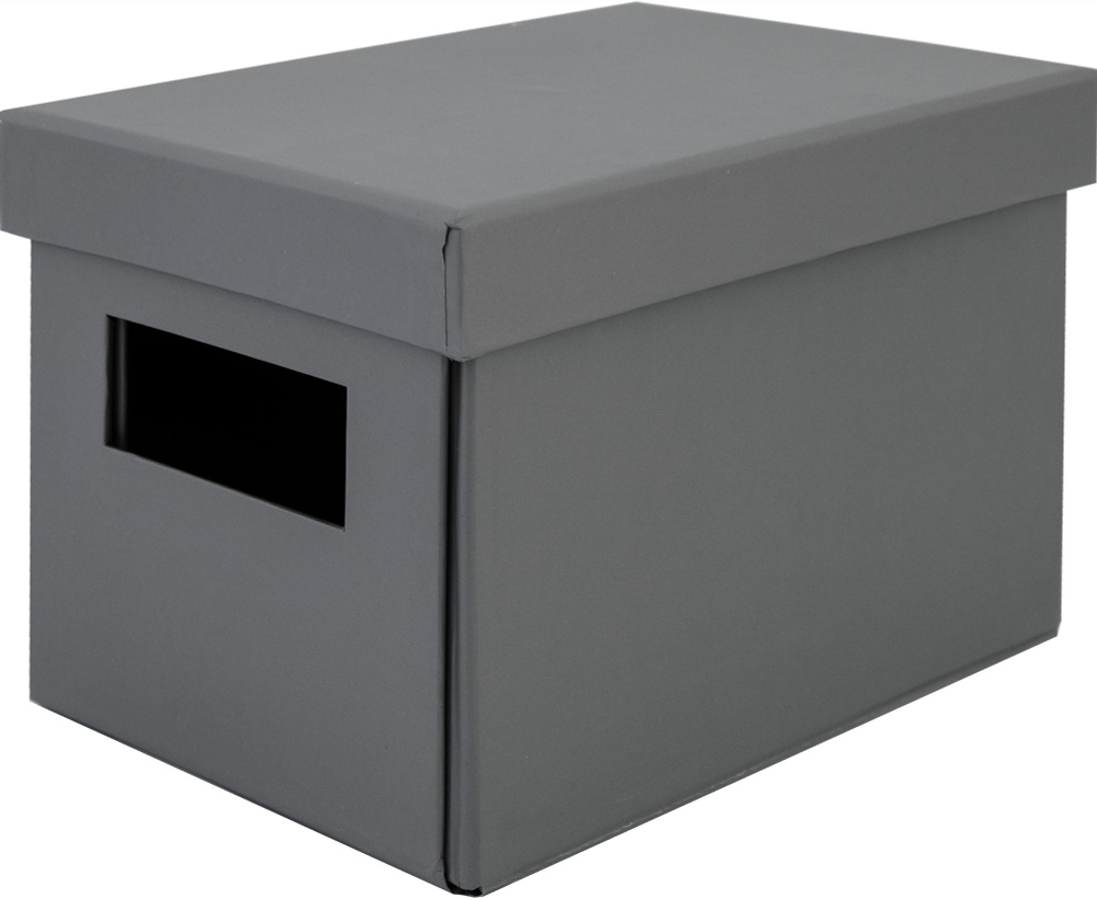 Коробка складная 20x12x13см картон цвет серый #1