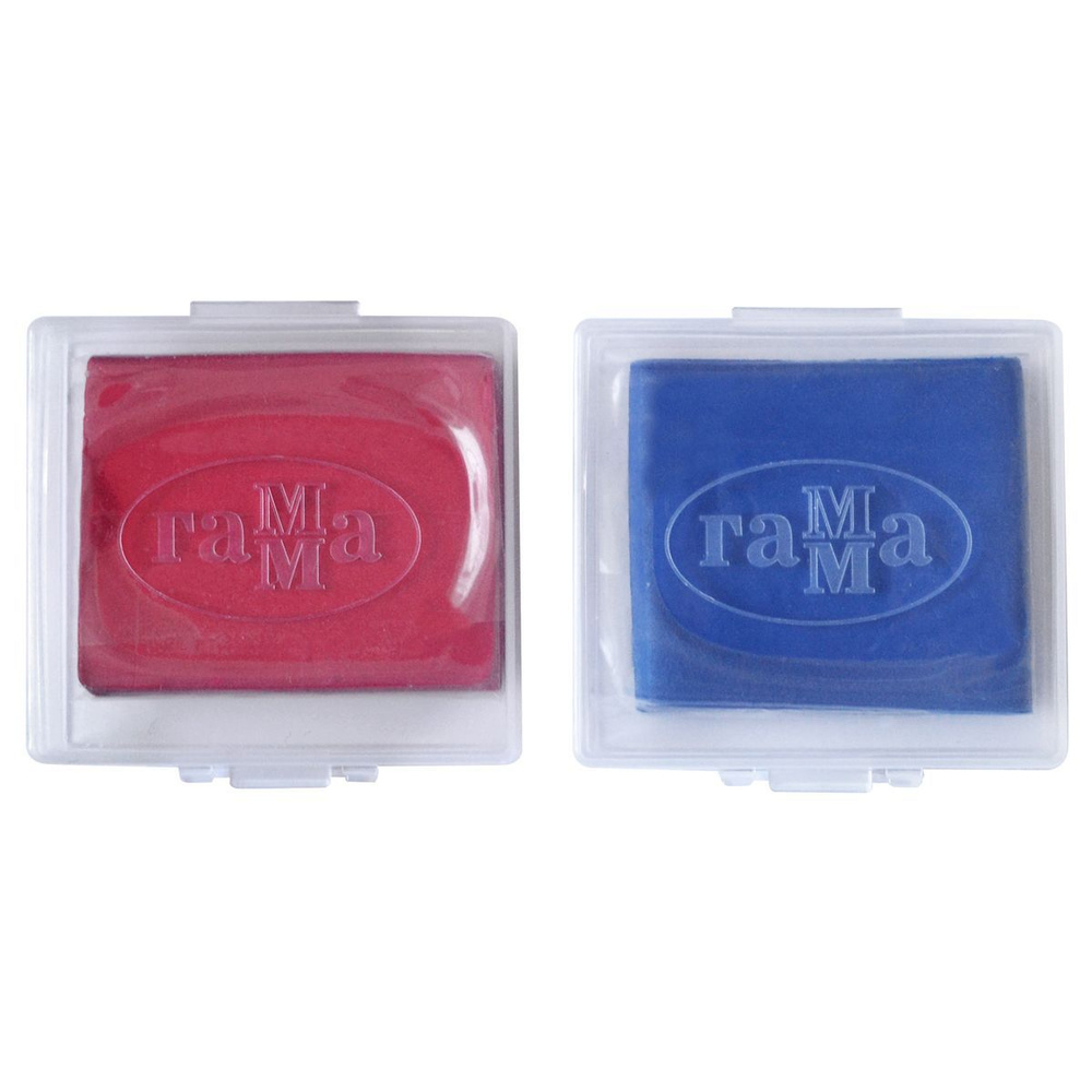 Ластик-клячка Гамма Студия 2 шт, натуральный каучук, каждый в пластиковом контейнере, красный, синий #1