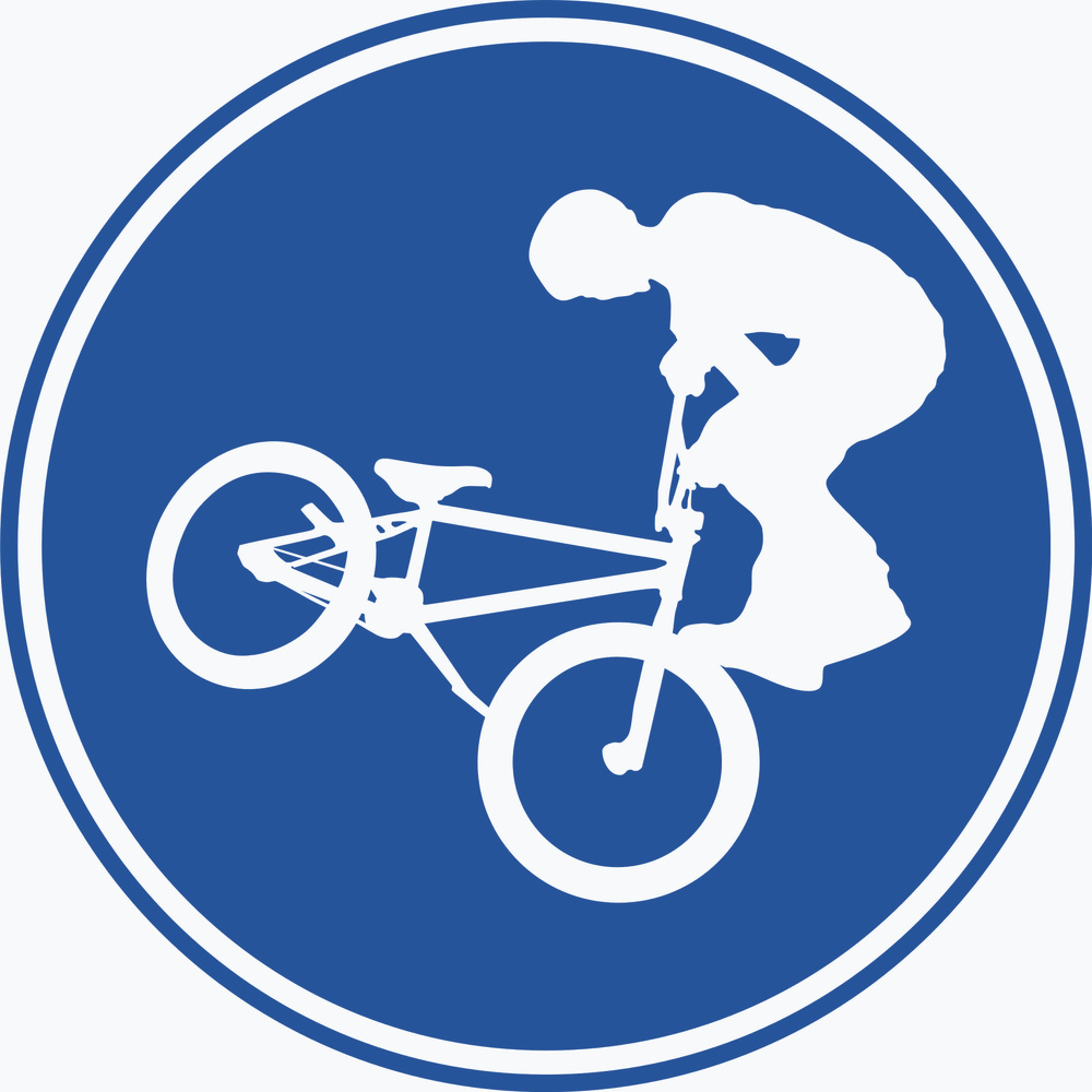 Знак декоративный "BMX" (32х32 см., пластик). Картина в подарок / декор для детской комнаты / постер #1