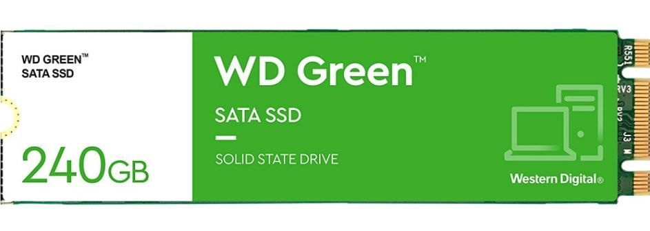 Western Digital Внутренний SSD-диск SSD накопитель 240 GB Green (WDS240G3G0B), M.2, SATA III (WDS480G3G0B) #1