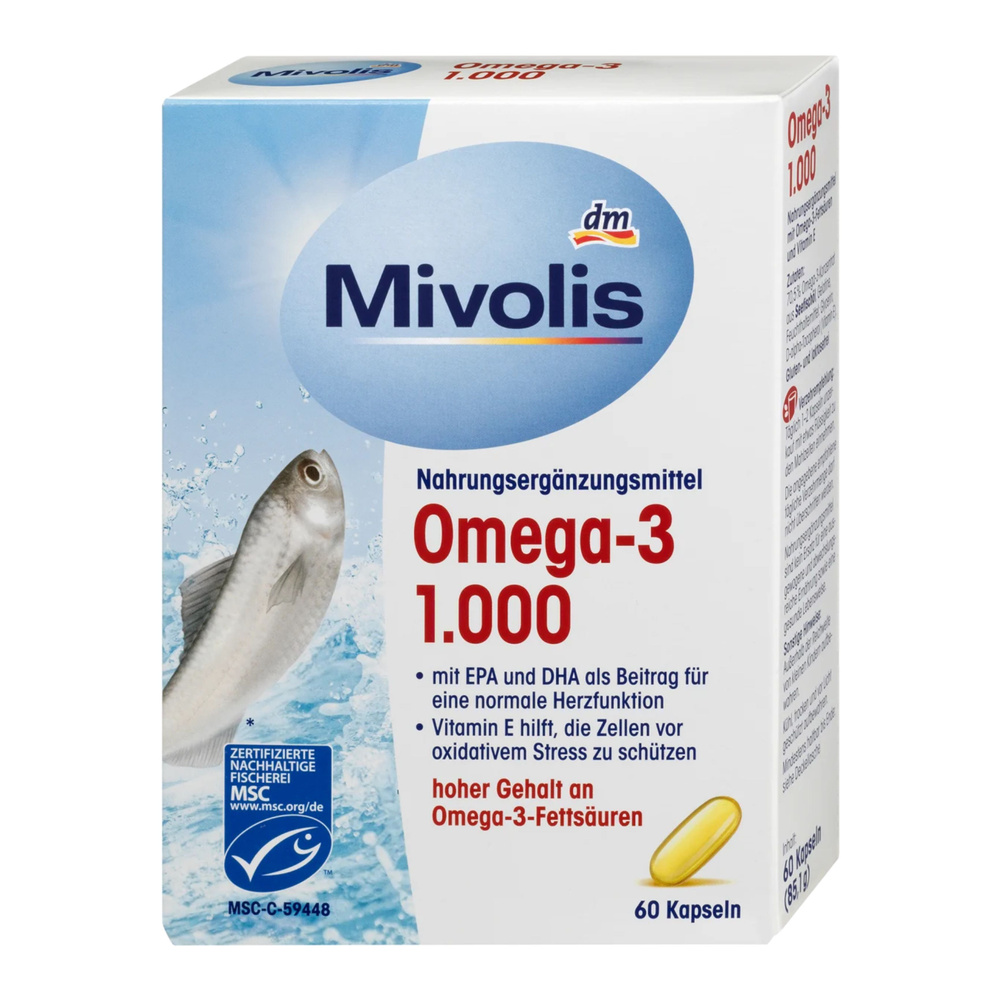 Mivolis Omega-3 1000 мг, Рыбий жир в капсулах, 60 шт #1
