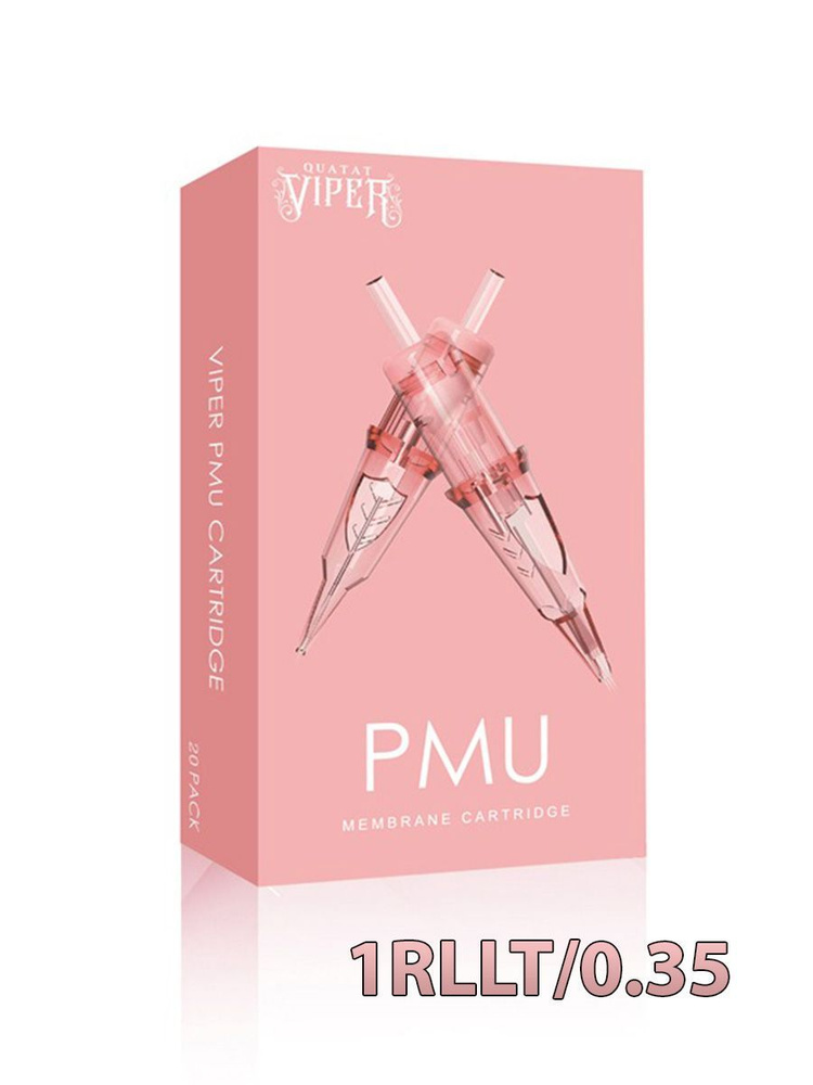 VIPER Quatat Pink NEW Картриджи для перманентного макияжа и тату 35/01 RLLT, 20 шт. в упаковке  #1