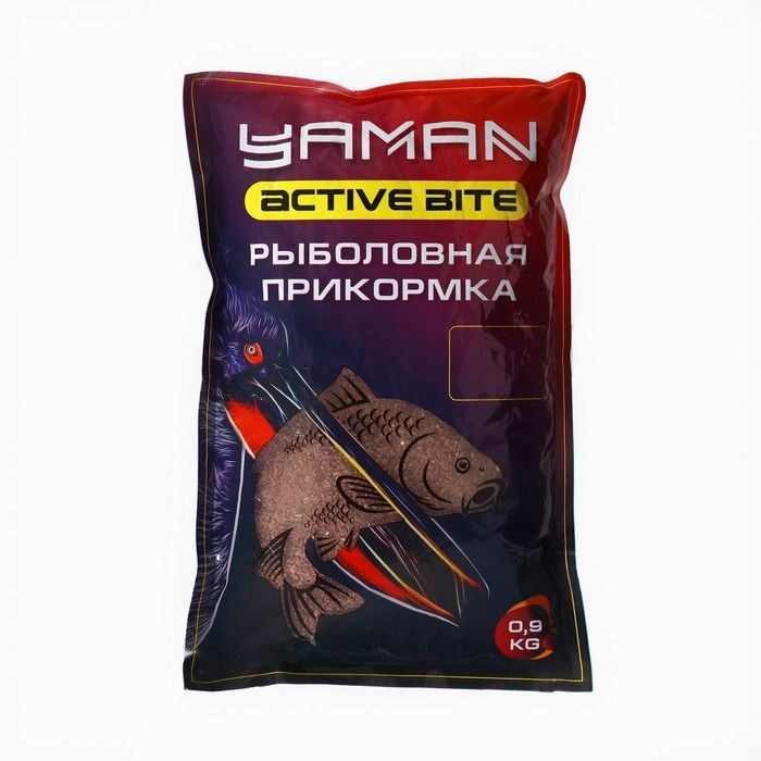 Прикормка Yaman Active Bite, карп, чёрная смородина, коричневый, 900 г  #1