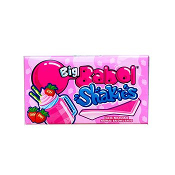 Жевательная резинка Big Babol Shakies Strawberry Milkshake 38 г, Турция 1шт  #1