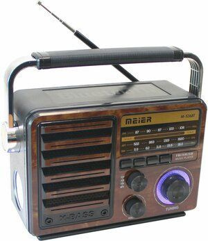 Ретро-винтаж радиоприёмник с фонариком Meier M-536BT FM/AM/SW, USB/SD, Bluetooth  #1