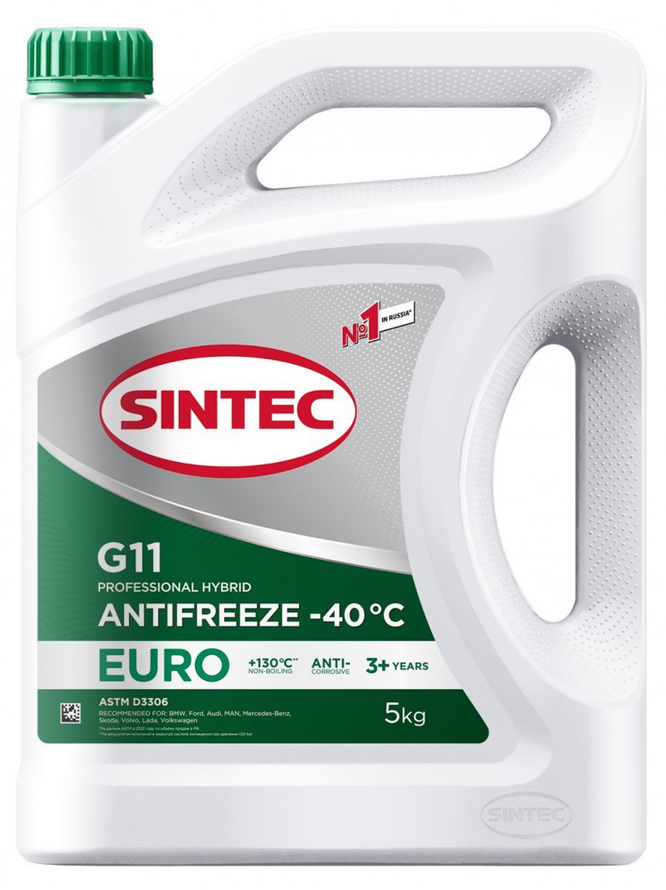 Антифриз SINTEC ANTIFREEZE EURO G11 (-40), 5кг #1