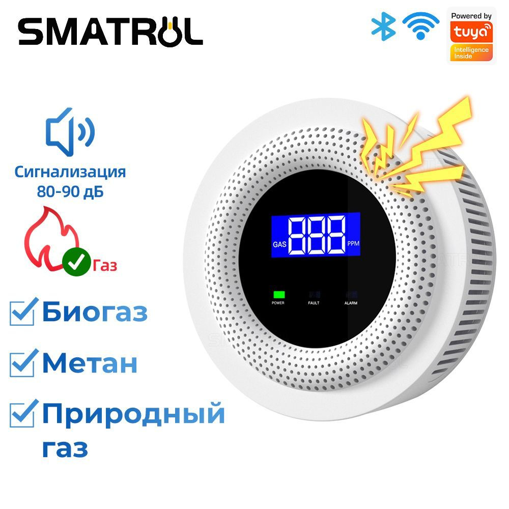 Tuya умный дом WI-FI детектор обнаружения газа кухня утечка угля ...