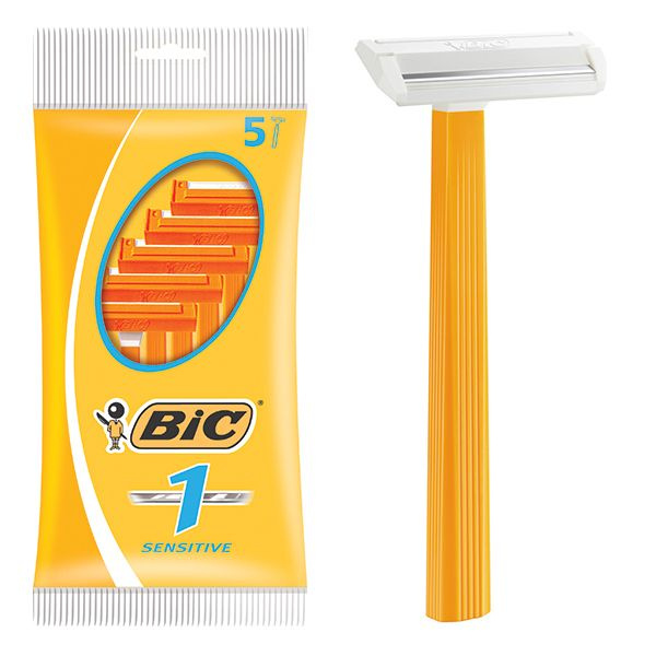 Bic Мужская бритва одноразовая БИК 1 для чувствительной кожи, 5 шт/уп  #1