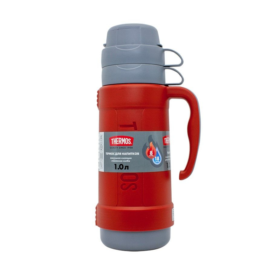 Thermos PICNIC со стеклянной колбой 1L, карминно-красный - безупречное  качество с 1904 (PICNIC 40 Series Yellow) тот самый термос для кофе, чая и  ...