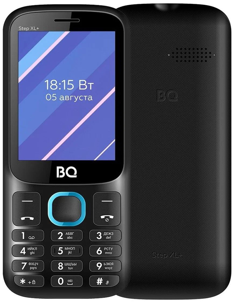 Мобильный телефон стандарт GSM BQ 2820 STEP XL+, черный/синий #1