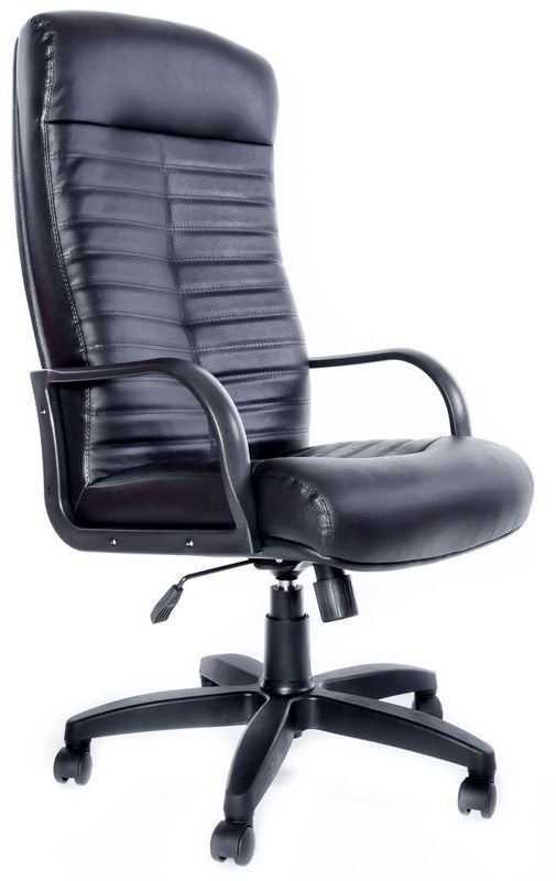 Кресло компьютерное для руководителя Евростиль, офисное кресло Консул Стандарт, искусственная кожа черный #1