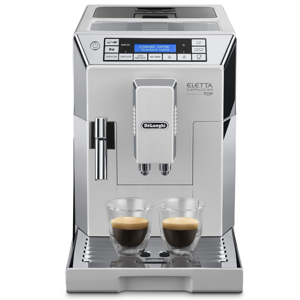 Кофемашина автоматическая зерновая DeLonghi Eletta Cappuccino TOP ECAM45.764.W, 1450 Вт, с авто капучинатором, #1