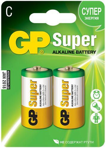 Батарейка GP 14A Super Alkaline (C, 2 шт) #1