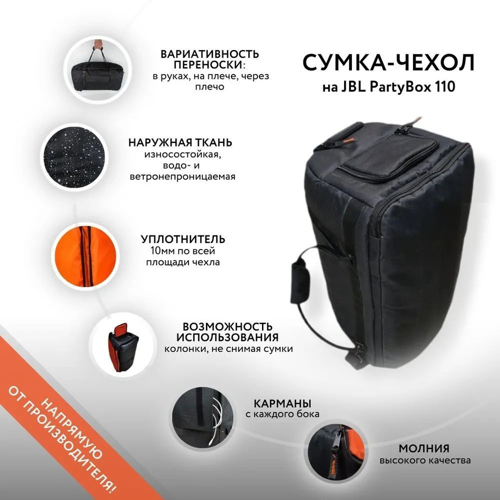 Сумка-чехол на колонку JBL PartyBox 110 (GoodBag) #1