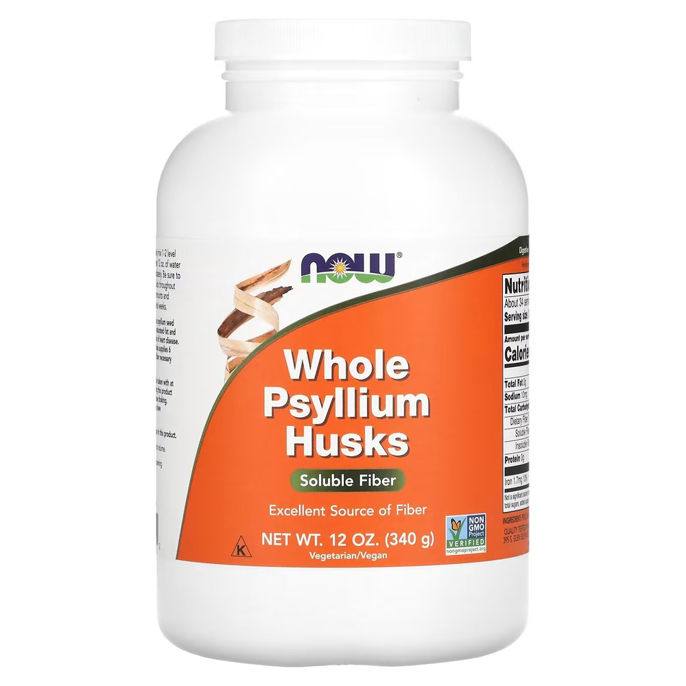 Псиллиум шелуха семени подорожника NOW Foods Whole Psyllium Husk 340 г, клетчатка для похудения  #1