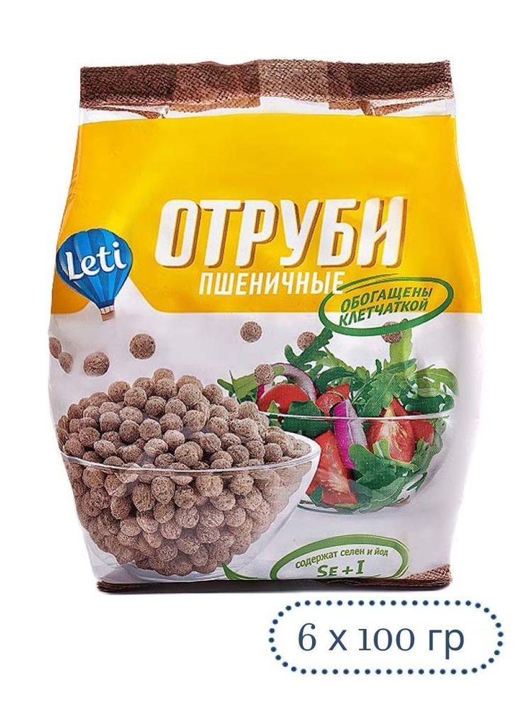 Leti Отруби пшеничные 6 шт по 100 гр #1