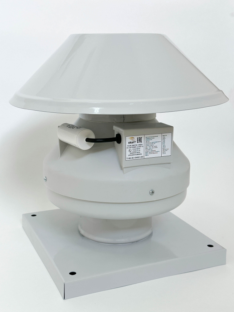 Вентилятор крышный канальный в пластиковом корпусе ВККП-К-250, 1420 м3/час, 500 Па, 2500 об/мин  #1