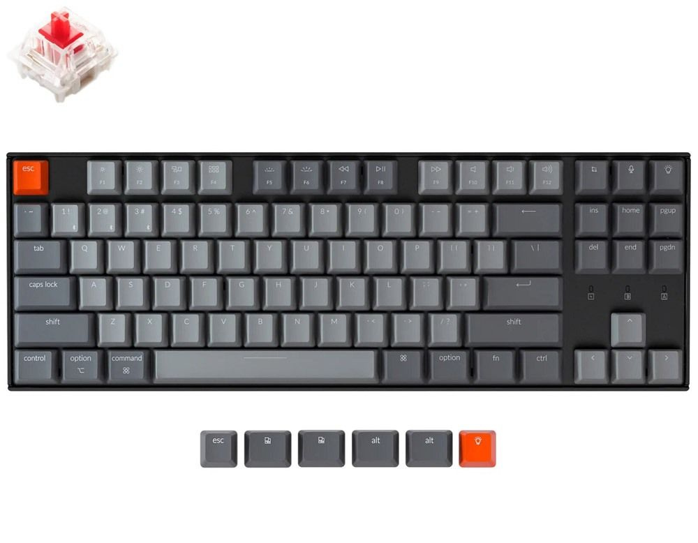 Клавиатура игровая беспроводная Keychron K8 RGB TKL (Red Switch) #1