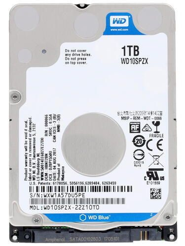 Western Digital 1 ТБ Внутренний жесткий диск Blue (WD10SPZX) (WD10SPZX)  #1