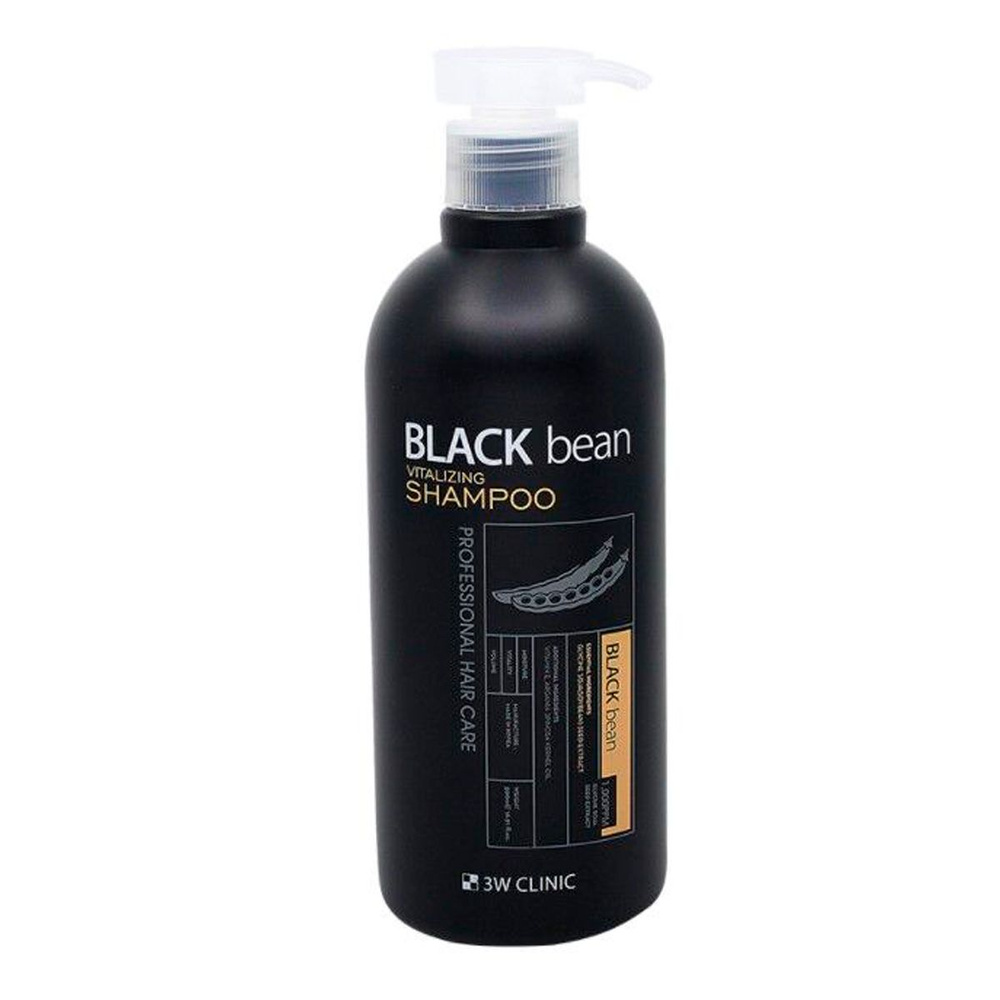 Восстанавливающий шампунь для волос 3W Clinic Black Bean Vitalizang Shampoo  #1