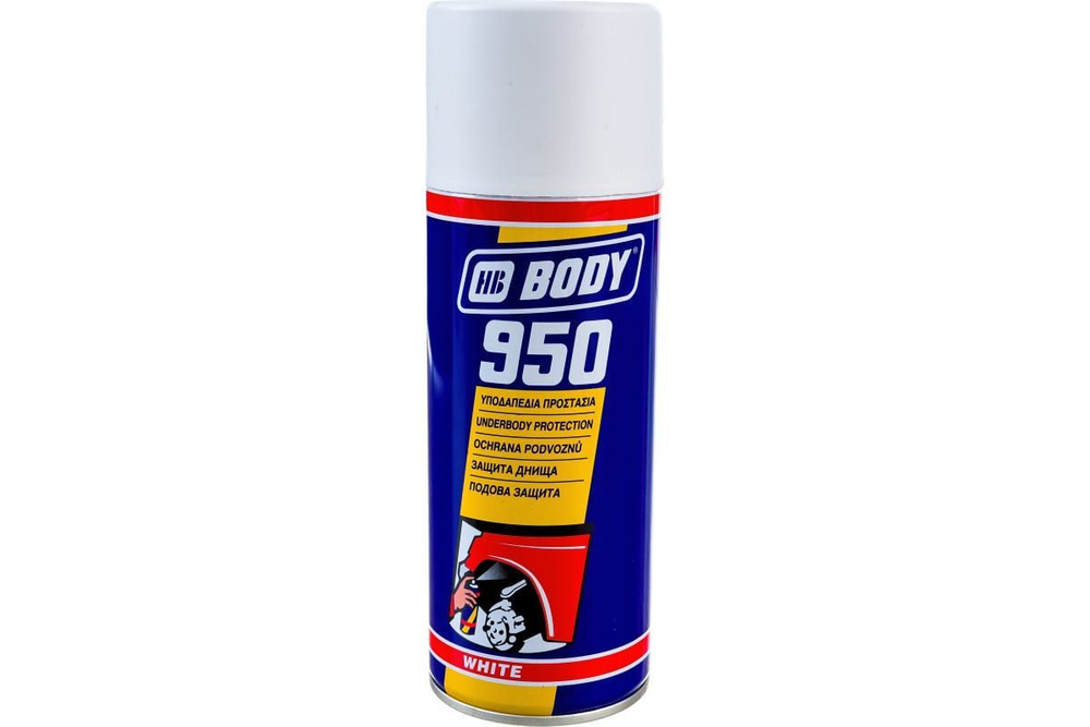 Антигравий BODY 950 белый 0,4 л АЭРОЗОЛЬ #1