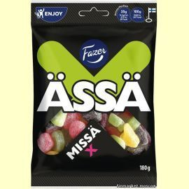 Конфеты Fazer "Assa Mises X tart" с фруктами и лакрицей 180 г (из Финляндии)  #1