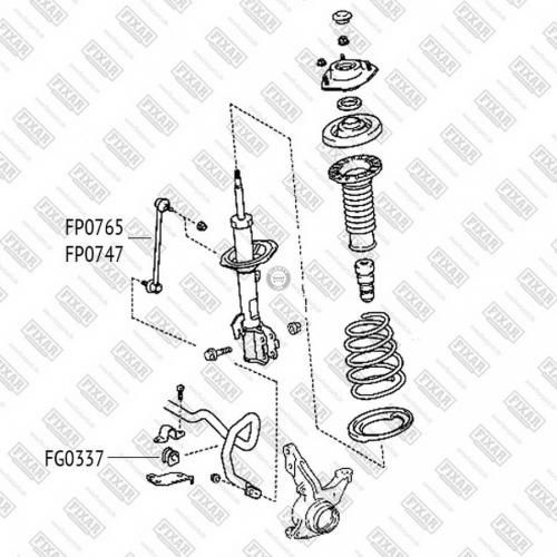 Тяга стабилизатора l/r перед. Fixar FP0765 #1