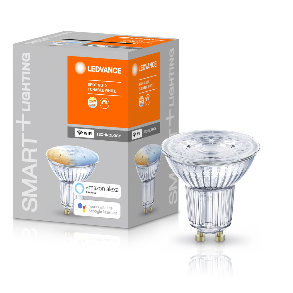 LEDVANCE Умная лампочка GU10 SMART GU 10 софит spot, Нейтральный белый свет, GU10, 5 Вт, Светодиодная, #1