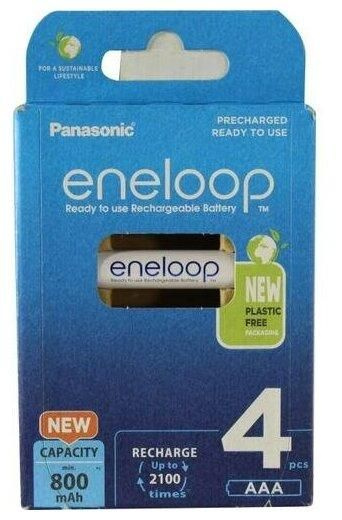 Аккумулятор Panasonic AAA Eneloop 800mAh BL4 BK-4MCDE/4BE, 4шт. #1