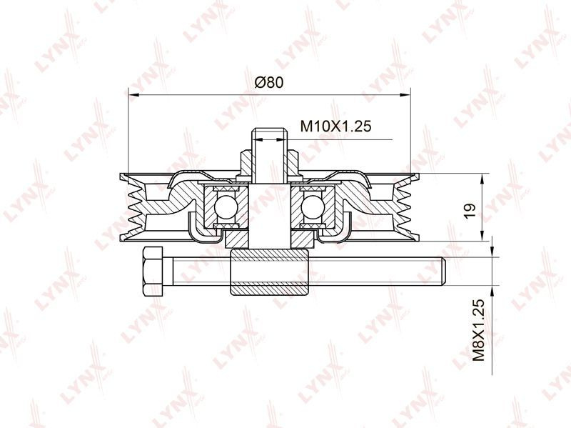 Натяжной ролик приводного ремня для NISSAN / PB5021 #1