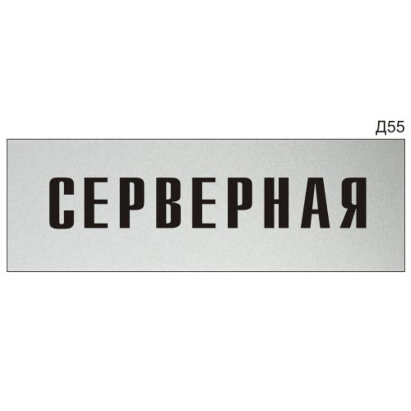 Информационная табличка "Серверная" на дверь прямоугольная Д55 (300х100 мм)  #1