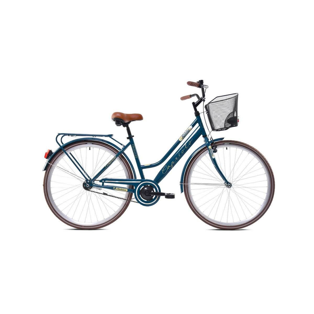 Велосипед CAPRIOLO CITY AMSTERDAM LADY (FIX), рама сталь 18'', колёса 28'' (синий)  #1