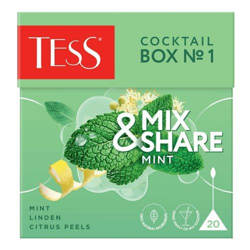 Чайный напиток травяной Tess Cocktail Box № 1 Mint в пакетиках 1,8 г х 20 шт  #1