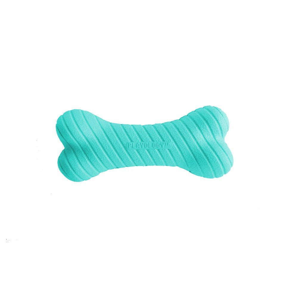 Playology DUAL LAYER BONE двухслойная жевательная косточка для собак с ароматом арахиса, средняя, голубой #1