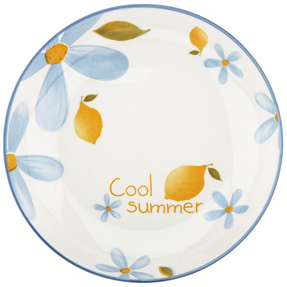 Набор тарелок "Лимония" из 3 шт. Тарелка глубокая суповая, д179мм h33мм, 420мл, с деколью, фарфор  #1