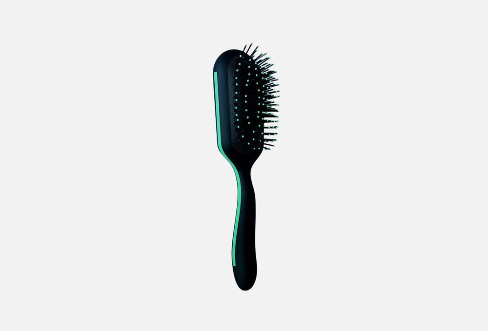 массажная расческа для волос релакс, черный с зеленой полосой  #1