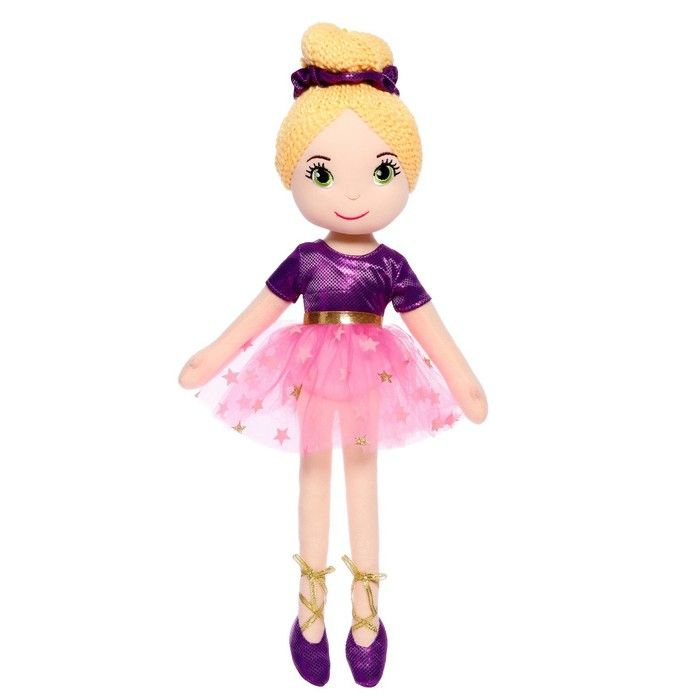 Кукла мягкая Балерина София в фиолетовом платье 40 см #1