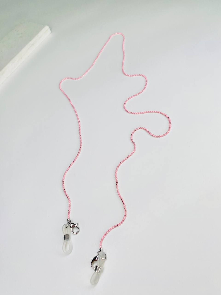 Металлическая цепь для очков, золотая тонкая веревочка для очков, аксессуары держатель для очков, розовая #1