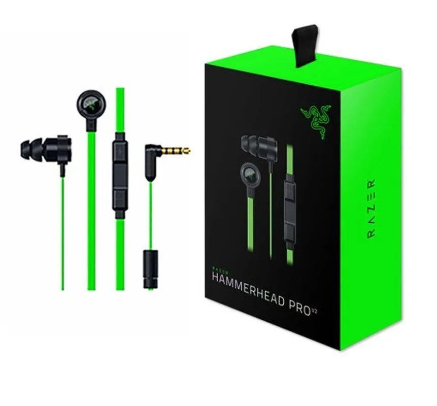 Игровые наушники проводные Razer Hammerhead Pro V2. Уцененный товар  #1