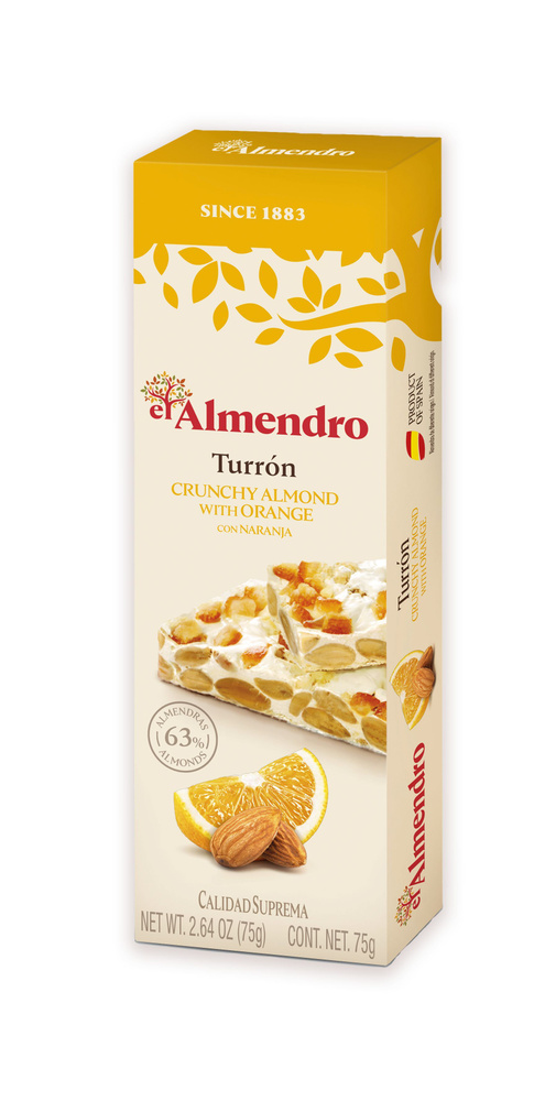 Хрустящий миндальный туррон El Almendro с апельсином, 75г #1