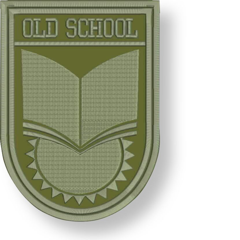 Шеврон OLD SCHOOL на липучке, нашивка на одежду 6,5*9 см, цвет #07. Патч с вышивкой Shevronpogon, Россия #1