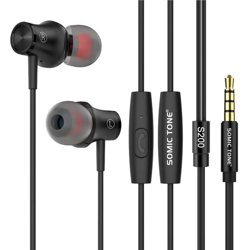 Наушники проводные Somic Tone Headphones с микрофоном для телефона  #1