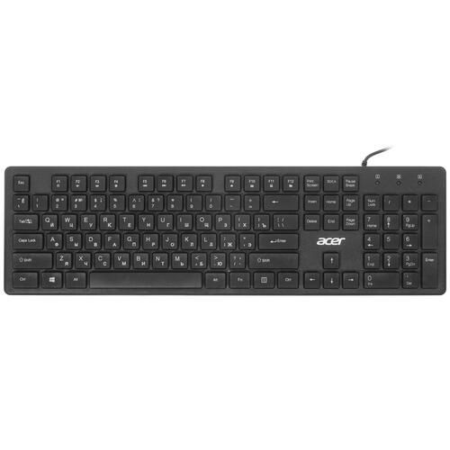 Клавиатура проводная Acer OKW020 ZL.KBDEE.001 , мембранная, клавиш - 104, USB, черная  #1