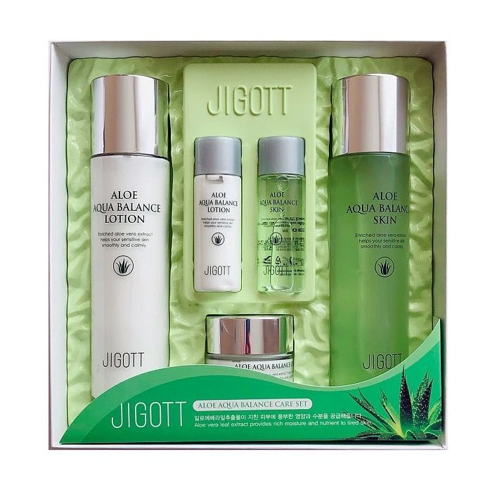 Jigott Набор уходовый с алоэ - Aloe Aqua Balance Skin Care 3Set #1