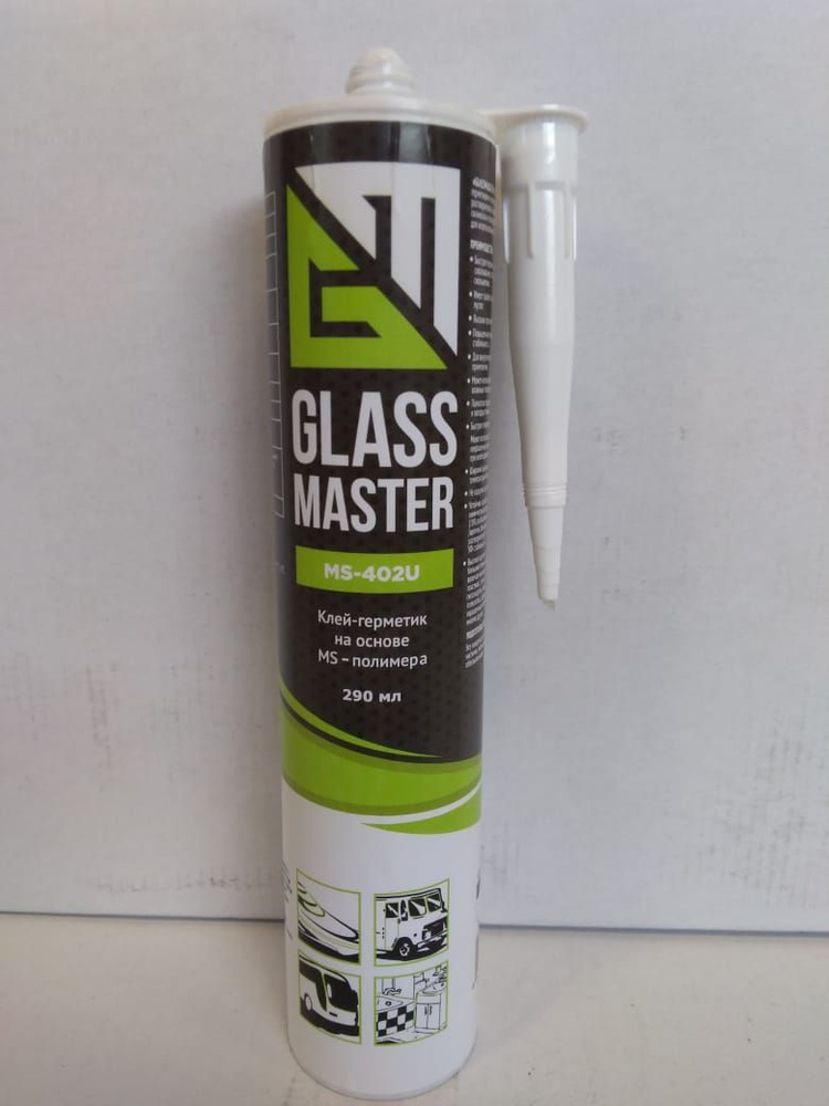 Клей-герметик гибридный конструкционный Glassmaster MS-402U (на основе МС полимера) белый 290 мл  #1
