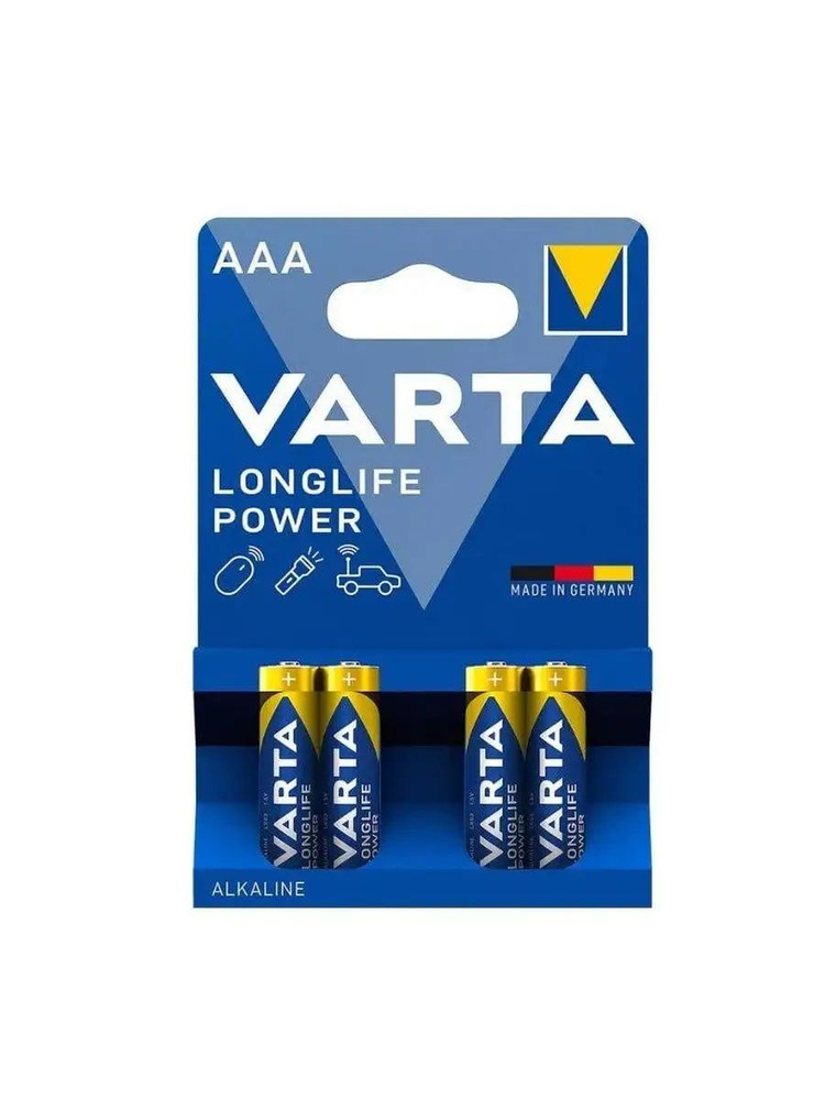 Батарейки Varta LONGLIFE POWER (HIGH ENERGY) LR03 AAA BL4 Alkaline 1.5V #1