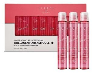Филлер для волос с коллагеном Jigott Signature Professional Collagen Hair Ampoule 10*13мл  #1