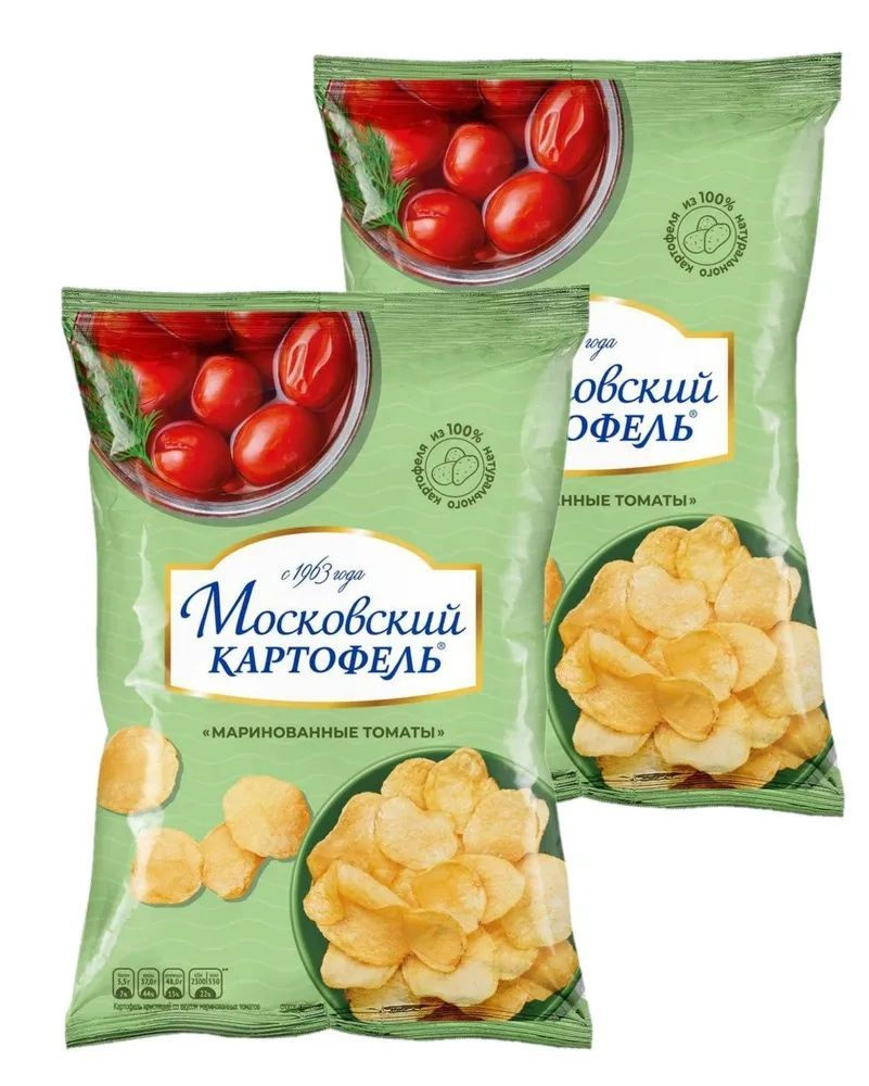 Чипсы Московский Картофель Маринованные томаты 60г 2 шт #1
