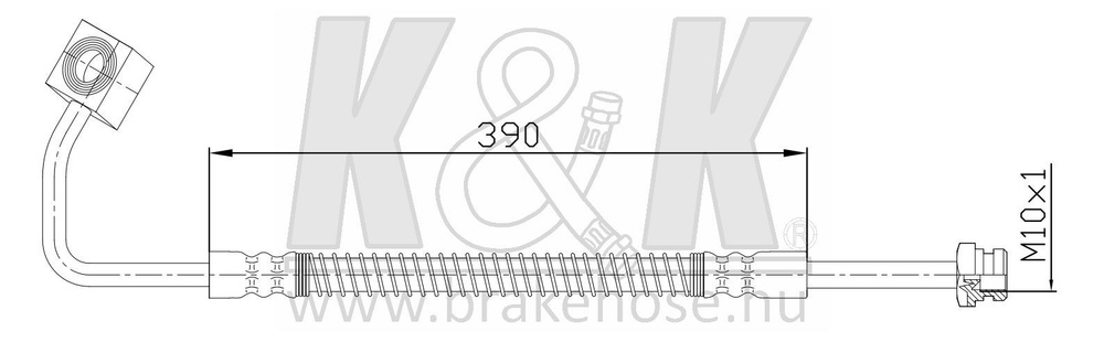 K&K Шланг тормозной для автомобиля, арт. FT1001, 1 шт. #1